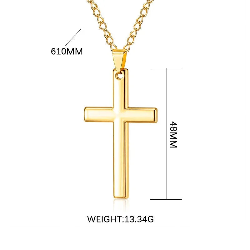 Vintage Gothic Pendant Cross Necklace Cool Street Style Punk Jewelry for Men Women