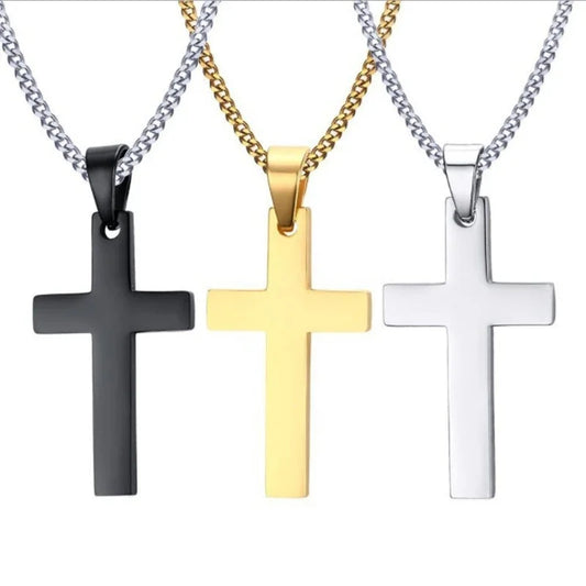 Vintage Gothic Pendant Cross Necklace Cool Street Style Punk Jewelry for Men Women