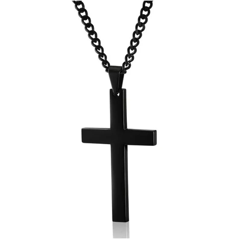 Vintage Gothic Pendant Cross Necklace Cool Street Style Punk Jewelry for Men Women