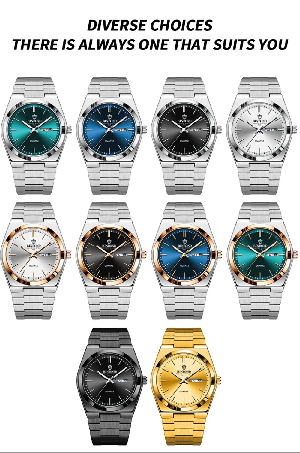 Casual Business Fashion Quartz Gold Men Luxury Watch